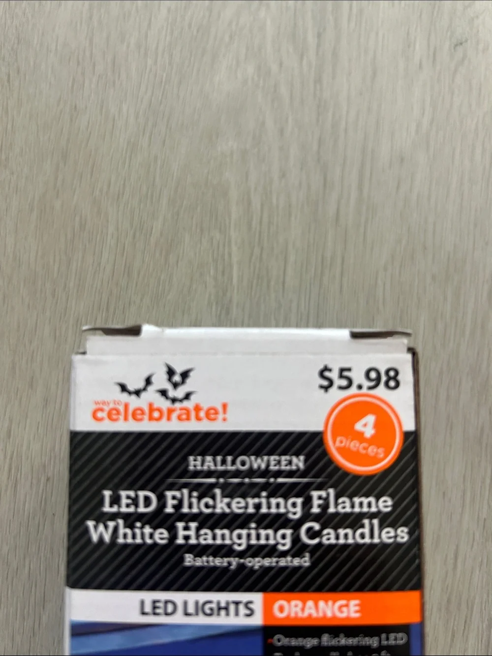 Orange LED Flickering Flame Hanging Candle - Pack of 4 3 Boxes 12 total candles